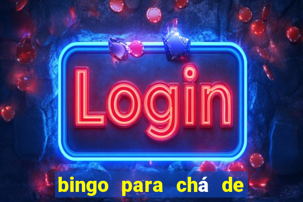 bingo para chá de bebê para imprimir grátis